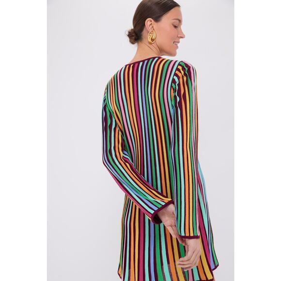 TUCKERNUCK Rainbow Stripe Knit Amal Dress Size S NWT Retail $248 Tuckernuck - Picture 2 of 7